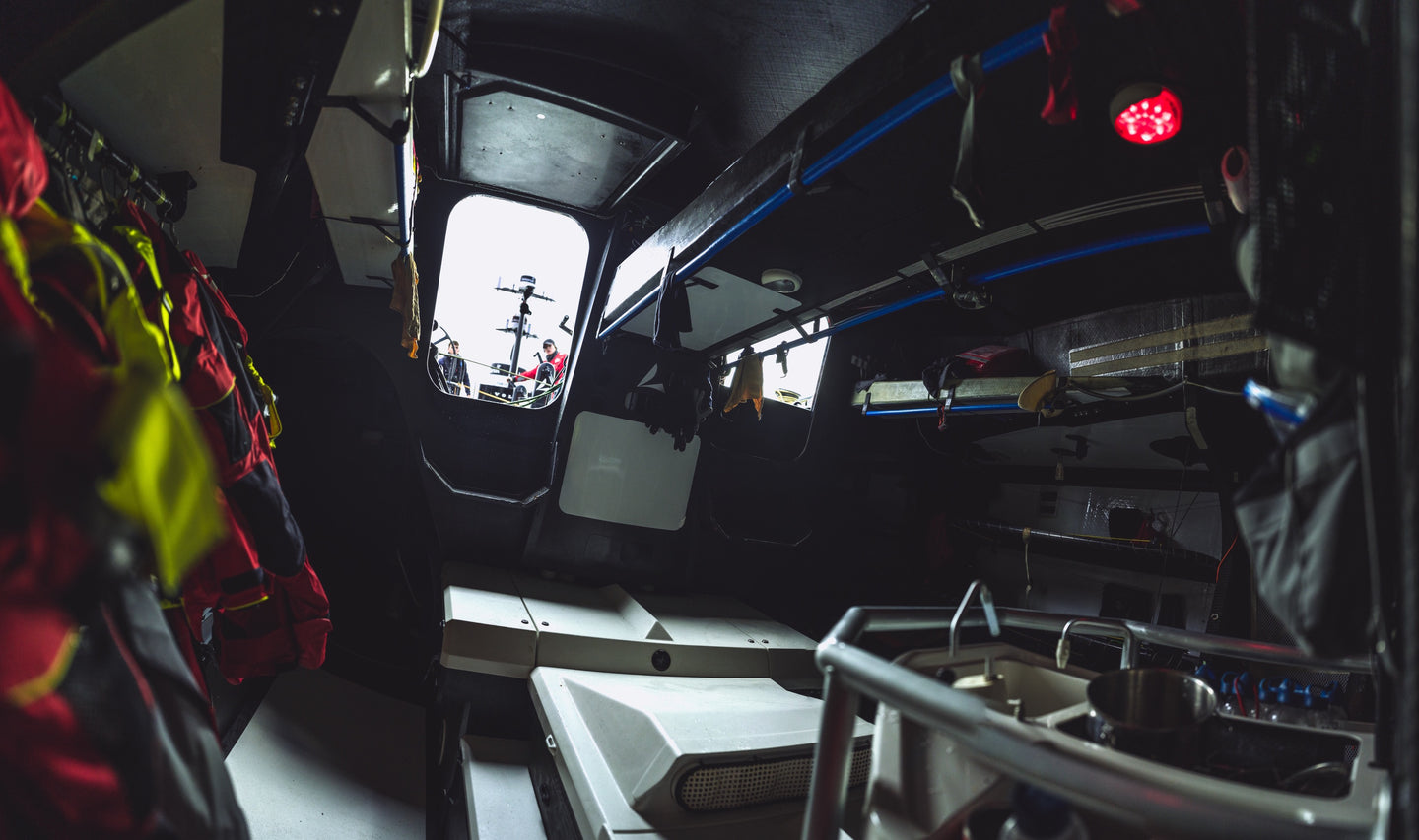 VO65 Sisi - Below deck. Photo: Stefan Leitner